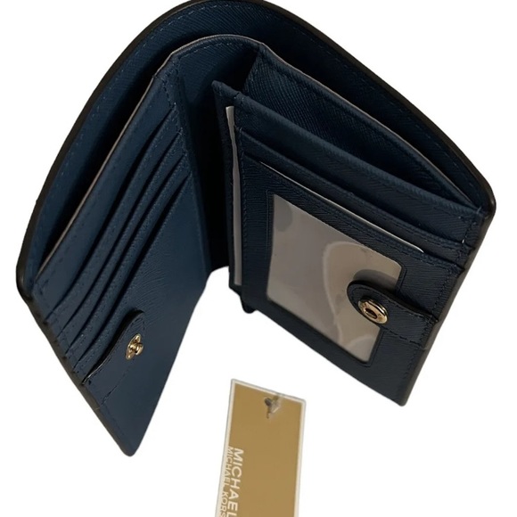 Michael Kors Jet Set Charm Medium Saffiano Leather Wallet (DK CHAMBRAY) - Picture 6 of 12